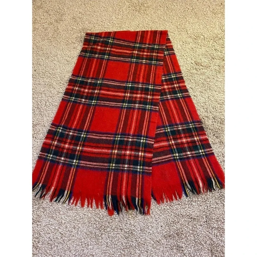 Lambswool Tartan Plaid Scarf 12